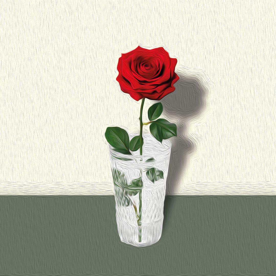 La rosa nel bicchiere